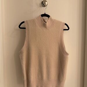 Bailey 44 Cream Sleeveless Turtleneck Sweater